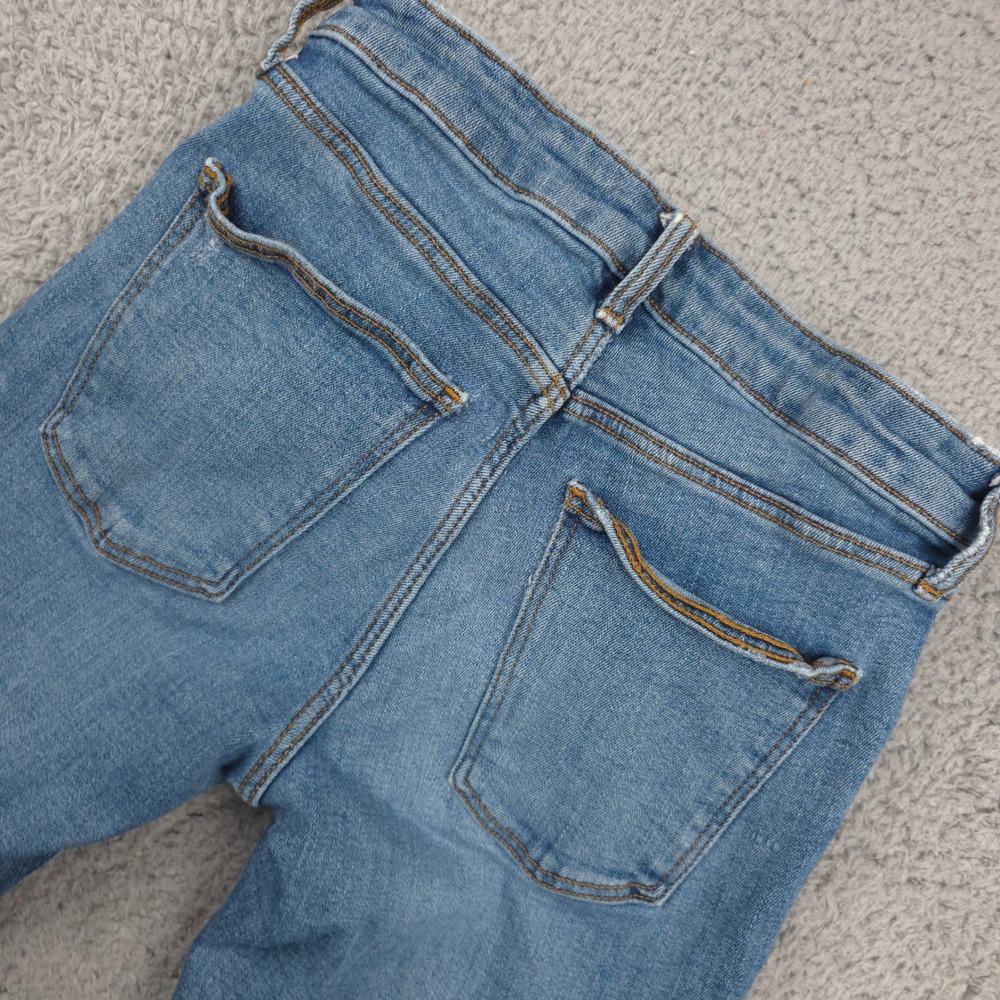 Zara‎ Womens Size 2 Light Wash Distressed Skinny Jeans Denim Casual - Picture 8 of 10